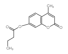 丁酸-4-甲基伞形酮结构式