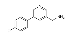 (5-(4-fluorophenyl)pyridin-3-yl)methanamine结构式
