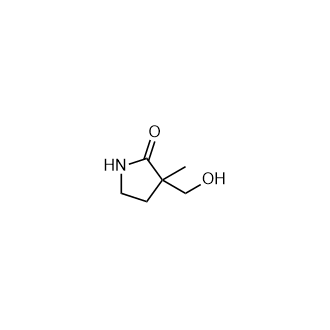 3-(羟甲基)-3-甲基吡咯烷-2-酮结构式