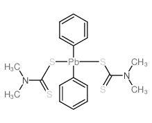 Plumbane,bis[[(dimethylamino)thioxomethyl]thio]diphenyl- (9CI) structure