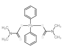 Plumbane,bis[[(dimethylamino)thioxomethyl]thio]diphenyl- (9CI) Structure