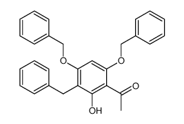 1-(3-benzyl-4,6-bis(benzyloxy)-2-hydroxyphenyl)ethanone结构式