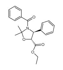 (4S-trans)-3-benzoyl-2,2-dimethyl-4-phenyl-5-oxazolidinecarboxylic acid ethyl ester Structure