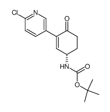 tert-butyl (S)-(3-(6-chloropyridin-3-yl)-4-oxocyclohex-2-en-1-yl)carbamate结构式