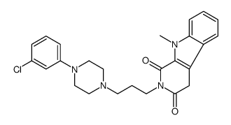 2-[3-[4-(3-chlorophenyl)piperazin-1-yl]propyl]-9-methyl-4H-pyrido[3,4-b]indole-1,3-dione结构式