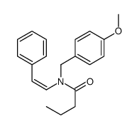 N-[(4-methoxyphenyl)methyl]-N-(2-phenylethenyl)butanamide Structure