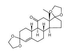 13β-ethyl-gona-5-ene-3,11,17-trione-3,17-diethylene ketal Structure