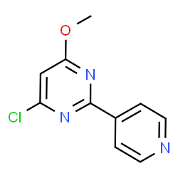 4-Chloro-6-methoxy-2-(4-pyridinyl)pyrimidine结构式
