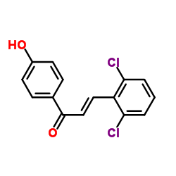 2-Propen-1-one, 3-(2,6-dichlorophenyl)-1-(4-hydroxyphenyl)-, (E)- (9CI) Structure