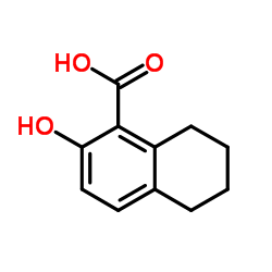 2-Hydroxy-5,6,7,8-tetrahydro-1-naphthalenecarboxylic acid结构式