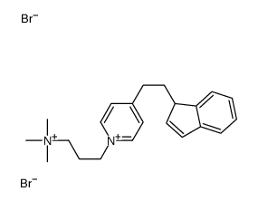 3-[4-[2-(1H-inden-1-yl)ethyl]pyridin-1-ium-1-yl]propyl-trimethylazanium,dibromide结构式