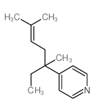 Pyridine,4-(1-ethyl-1,4-dimethyl-3-penten-1-yl)-结构式