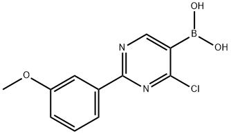 4-Chloro-2-(3-methoxyphenyl)pyrimidine-5-boronic acid结构式