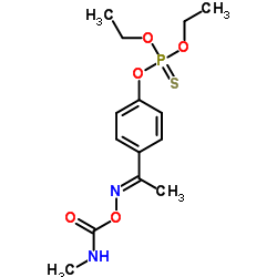 O,O-Diethyl O-(4-{(1E)-N-[(methylcarbamoyl)oxy]ethanimidoyl}phenyl) phosphorothioate结构式