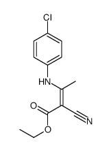ethyl 3-(4-chloroanilino)-2-cyanobut-2-enoate Structure