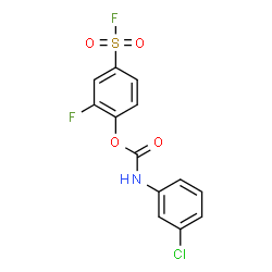 N-(m-Chlorophenyl)carbamic acid 2-fluoro-4-(fluorosulfonyl)phenyl ester结构式