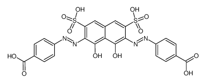 4,4'-[(1,8-Dihydroxy-3,6-disulfo-2,7-naphthalenediyl)bis(azo)]bisbenzoic acid结构式