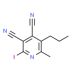 3,4-Pyridinedicarbonitrile,2-iodo-6-methyl-5-propyl-结构式