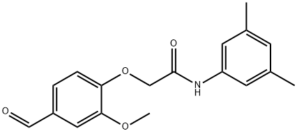 N-(3,5-dimethylphenyl)-2-(4-formyl-2-methoxyphenoxy)acetamide structure