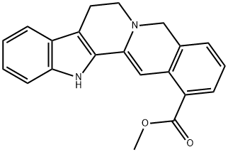 5,7,8,13-Tetrahydrobenz[g]indolo[2,3-a]quinolizine-1-carboxylic acid methyl ester结构式