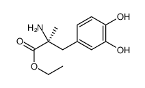 3,4-Dihydroxy-α-methyl-L-phenylalanine ethyl ester structure