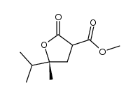 (R)-3-carbomethoxy-5-methyl-5-(1'-methyl)ethyl-(3)H-4,5-dihydro-2-furanone结构式