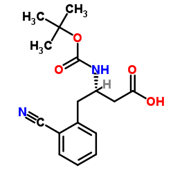 Boc-(S)-3-Amino-4-(2-cyanophenyl)-butyric acid Structure