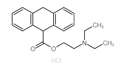 9-Anthracenecarboxylicacid, 9,10-dihydro-, 2-(diethylamino)ethyl ester, hydrochloride (1:1)结构式