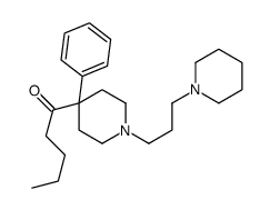 1-[4-phenyl-1-(3-piperidin-1-ylpropyl)piperidin-4-yl]pentan-1-one结构式