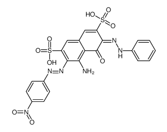 4-amino-5-hydroxy-3-[(4-nitrophenyl)azo]-6-(phenylazo)naphthalene-2,7-disulphonic acid structure