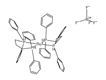 trans-[RuH(η-H2)(dppp)2]BF4 Structure