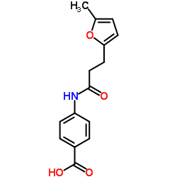 4-{[3-(5-Methyl-2-furyl)propanoyl]amino}benzoic acid Structure