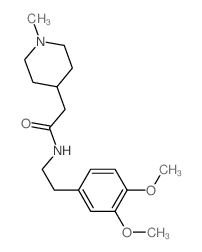 4-Piperidineacetamide,N-[2-(3,4-dimethoxyphenyl)ethyl]-1-methyl- Structure