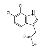 2-(6,7-dichloro-1H-indol-3-yl)acetic acid结构式