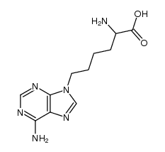2-amino-6-(6-amino-purin-9-yl)-hexanoic acid结构式