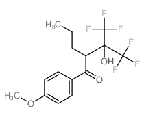 2-(1,1,1,3,3,3-hexafluoro-2-hydroxy-propan-2-yl)-1-(4-methoxyphenyl)pentan-1-one Structure