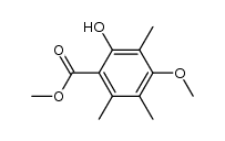 2-Hydroxy-4-methoxy-3,5,6-trimethylbenzoic acid methyl ester结构式