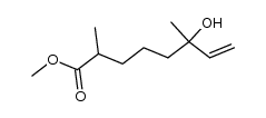 6-hydroxy-6-vinyl-2-methyl-heptanoic acid methyl ester Structure