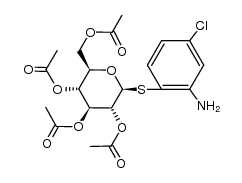 (2-amino-4-chloro-phenyl)-(tetra-O-acetyl-1-thio-β-D-glucopyranoside)结构式