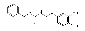 N-benzyloxycarbonyl-3,4-dihydroxyphenylethylamine结构式