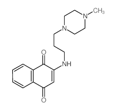 1,4-Naphthalenedione, 2-[[3- (4-methyl-1-piperazinyl)propyl]amino]- Structure