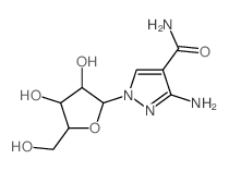 1H-Pyrazole-4-carboxamide,3-amino-1-b-D-ribofuranosyl- structure