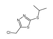 2-chloromethyl-5-isopropylsulfanyl-[1,3,4]thiadiazole结构式