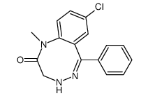 8-chloro-3,4-dihydro-1-methyl-6-phenyl-1,4,5-benzotriazocin-2(1H)-one Structure