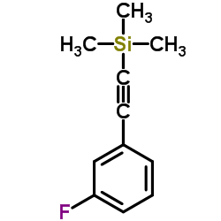 [(3-Fluorophenyl)ethynyl](trimethyl)silane structure