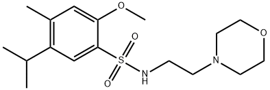 5-isopropyl-2-methoxy-4-methyl-N-[2-(4-morpholinyl)ethyl]benzenesulfonamide Structure