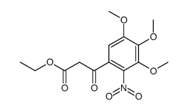 3-oxo-3-(3,4,5-trimethoxy-2-nitro-phenyl)-propionic acid ethyl ester结构式