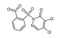 2-(2-nitrobenzenesulfonyl)-4,5-dichloropyridazin-3-one结构式
