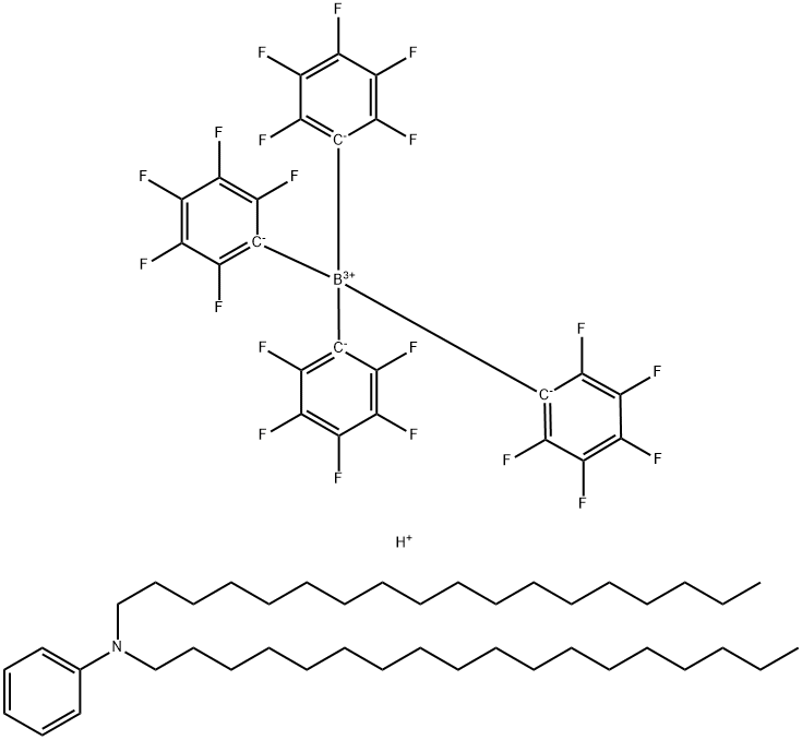 N,N-双十八烷基苯铵四(五氟苯基)硼酸盐结构式