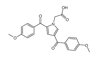 2-[2,4-bis(4-methoxybenzoyl)pyrrol-1-yl]acetic acid Structure